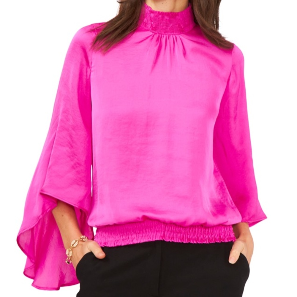 MSK Smocked Blouson Top, Gypsy Spirit, Size: Medium - Picture 5 of 5